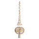 Tree Topper transparent gold and white s2