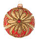 Christmas Bauble glittery red and gold 10cm s1