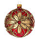 Bola de Navidad roja y oro glitters 100 mm s1