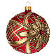 Bola de Navidad roja y oro glitters 100 mm s4