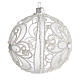 Christmas Bauble transparent and white 10cm s2