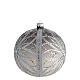 Tannenbaum Kugel grauen Glas mit silberen Dekorationen 150mm s3