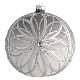 Christmas Bauble glittery silver 15cm s1