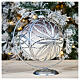 Boule Noël décor argent paillettes 150 mm s2