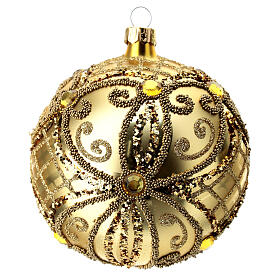 Bola de Navidad decoraciones doradas 100 mm