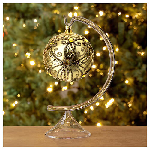 Bola de Navidad decoraciones doradas 100 mm 4