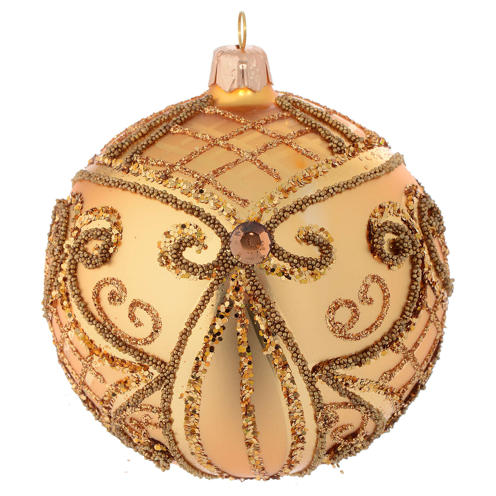 Pallina di Natale oro base opaca 100 mm | vendita online su HOLYART