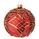Bola para Natal vermelha base opaca 100 mm s1