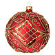 Bola para Natal vermelha base opaca 100 mm s5