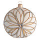 Christmas Bauble cream gold & silver 10cm s1
