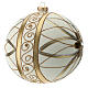 Bola de Navidad blanco crema, decoraciones oro y plata 150 mm s3