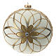 Christmas Bauble cream gold & silver 15cm s4