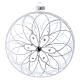 Christmas Bauble transparent and white flower 15cm s1