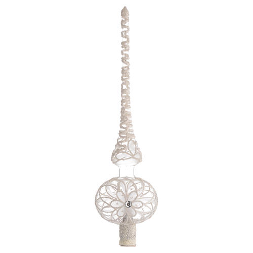 Tree Topper transparent with white flower 1