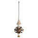 Tree Topper shiny black and gold with flowers s1