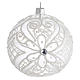 Bola adorno de Natal branco opaco e transparente 100 mm s1