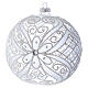Bola de Navidad blanca y transparente 150 mm s1