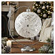 Bola adorno Natal branco opaco e transparente 150 mm s2
