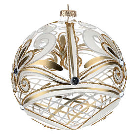 Christmas Bauble transparent and gold 15cm