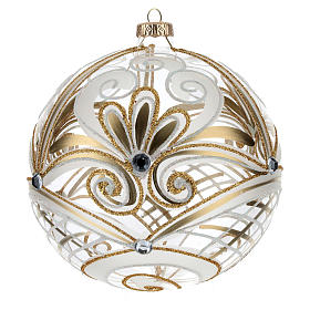 Christmas Bauble transparent and gold 15cm