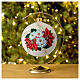 Palla Albero Natale stella di Natale decoupage 100mm s2