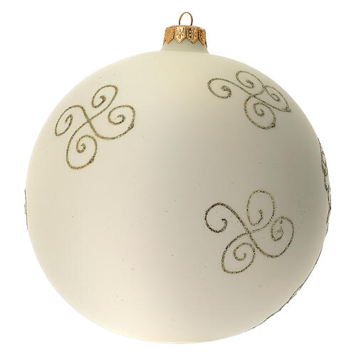 Boule pour Noël décor rose de Noël découpage 150 mm 5