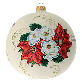 Palla Albero Natale fiori decoupage 150mm