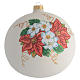 Palla Albero Natale fiori decoupage 150mm s1