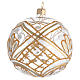Christmas Bauble blown glass golden decoration 10cm s2