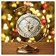 Bola de Navidad vidrio soplado decoración dorada 100 mm s2