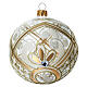 Pallina Albero vetro soffiato decoro dorato 100 mm s1