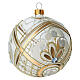 Pallina Albero vetro soffiato decoro dorato 100 mm s4
