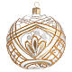 Christmas Bauble blown glass golden decoration 10cm s1