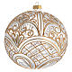 Christmas Bauble blown glass golden decoration 15cm s1