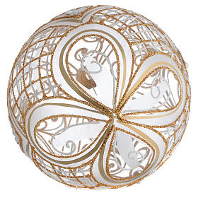 Boule pour Noël verre soufflé décor or 150 mm