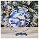 Christmas Bauble blue Landscape with snow 15cm s2