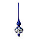 Puntale Albero Natale blu paesaggio neve s1