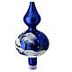 Puntale Albero Natale blu paesaggio neve s3