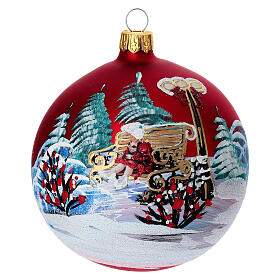 Bola de Navidad vidrio soplado decoupage niña 100 mm