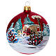 Bola de Navidad vidrio soplado decoupage niña 100 mm s1