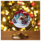 Bola de Navidad vidrio soplado decoupage niña 100 mm s2