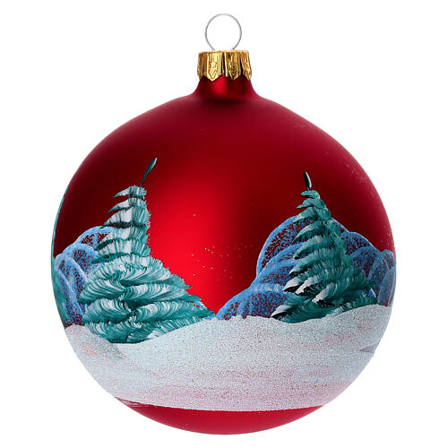 Bola árvore Natal menina decoupagem 100 mm 5