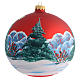 Christmas Bauble red Girl découpage 15cm s2