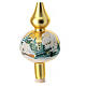 Christmas tree topper in golden blown glass with houses s3
