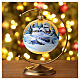 Boule sapin Noël or paysage découpage 100 mm s2