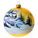 Pallina Albero Natale oro paesaggio decoupage 100 mm s3