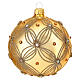 Bola Árvore Natal ouro decoração em relevo 100 mm s3
