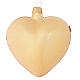 Heart Shaped Christmas bauble in gold blown glass with decorations in relief 100mm s2