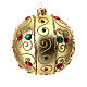 Bola de Natal vidro soprado ouro e pedras 100 mm s5