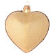 Heart Shaped bauble in gold blown glass with stones 100mm s2